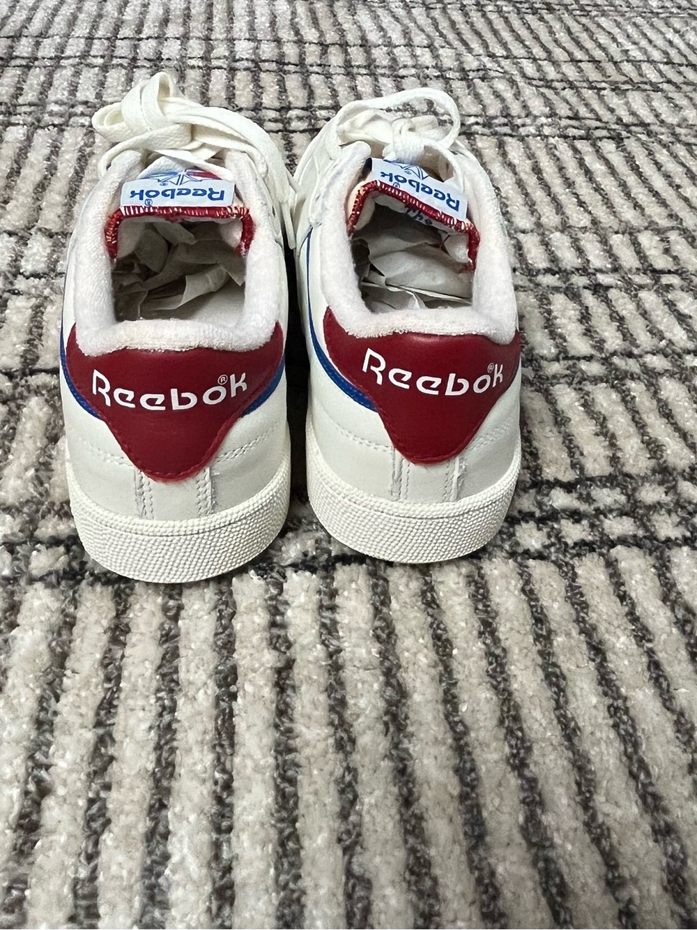 NIB NWT Reebok x Madewell Club C 85 Sneakers - Unisex 8.5/10 - Chalk Blue Red - Picture 10 of 13